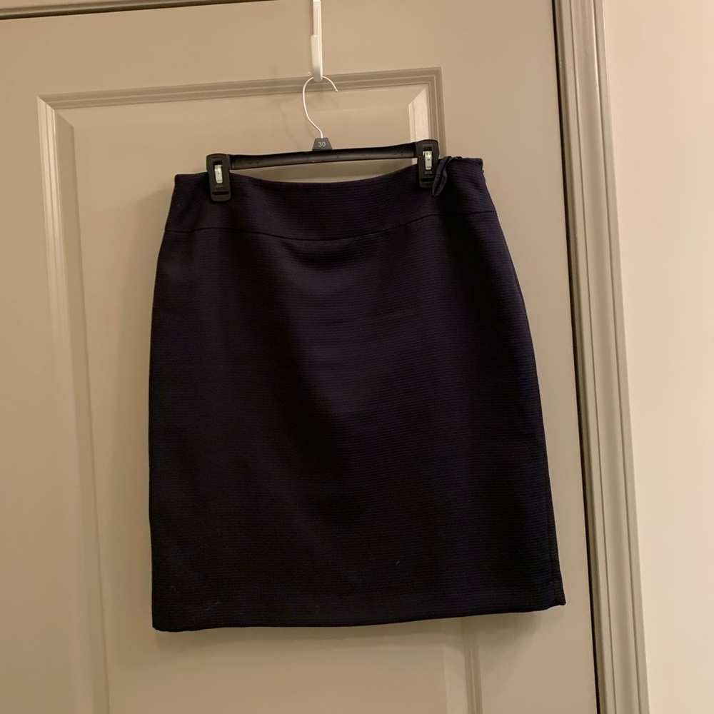Navy blue pencil skirt